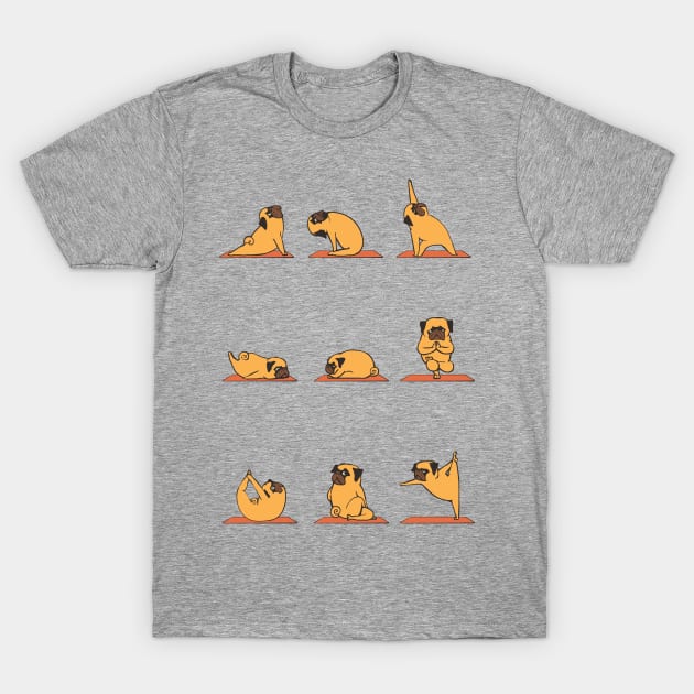 Pug Yoga T-Shirt by huebucket